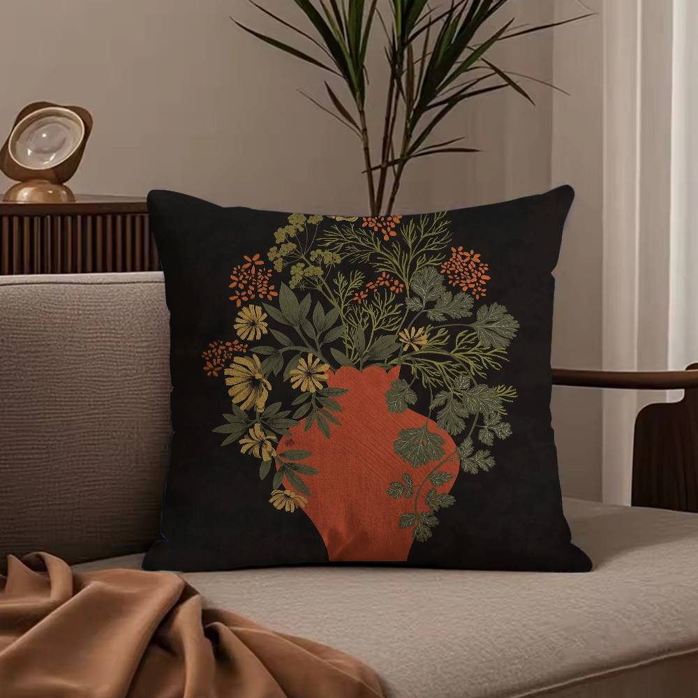 Vintage vase print Pillow Case null