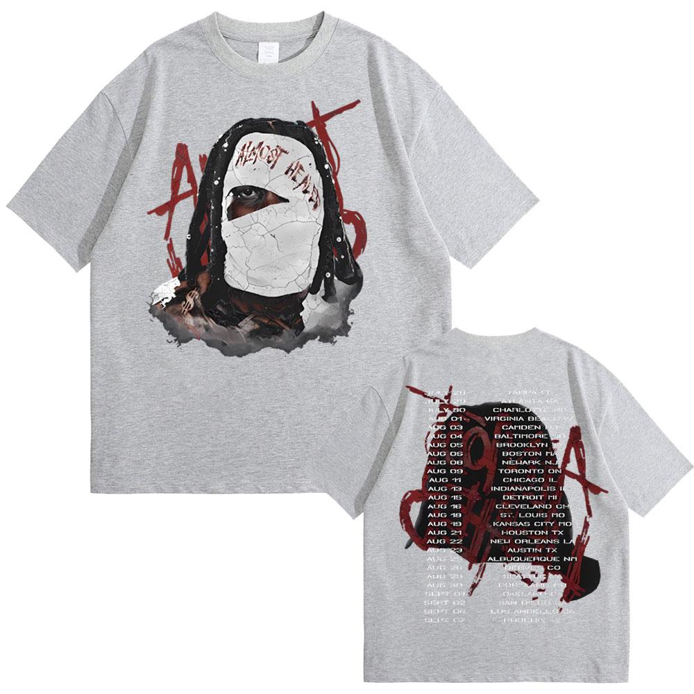 Rapparen Lil Durk Healing Tour T-shirt Herr Dam Hip Hop Mode Vintage Oversized T-shirt Herr Casual 100% Bomull Kortärmad