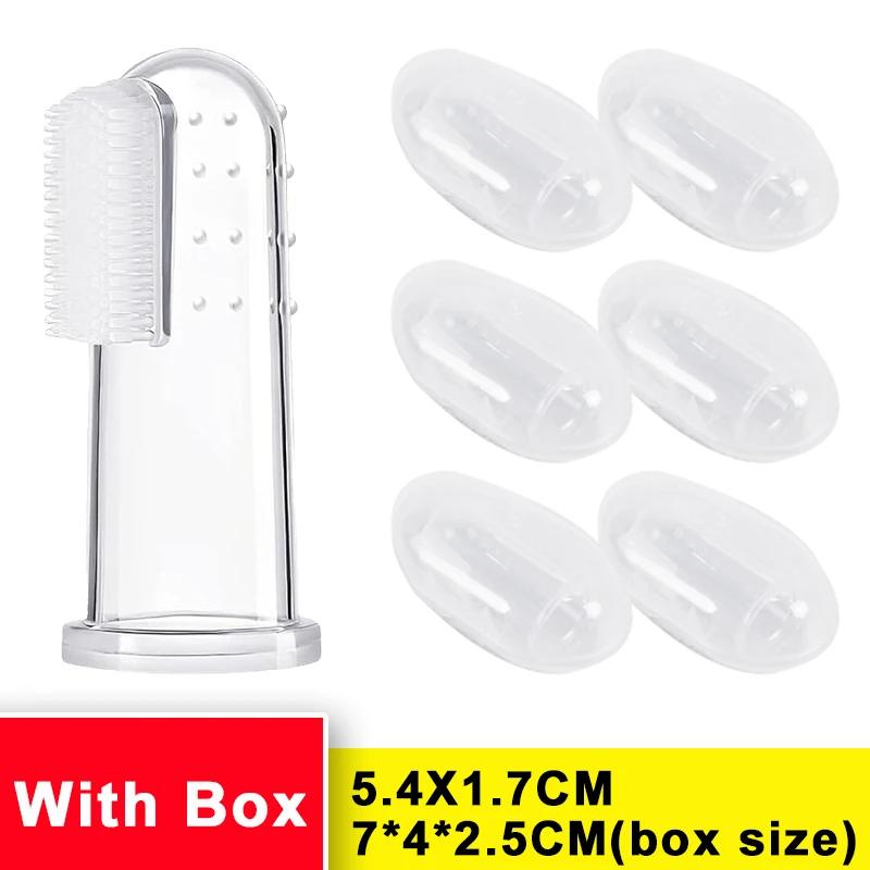 20-1PCS Silicone Pet Finger Toothbrush Cat Dog Silica Gel Tooth Brush Bad Breath Tartar Teeth Care Tools Pets Care Accessories
