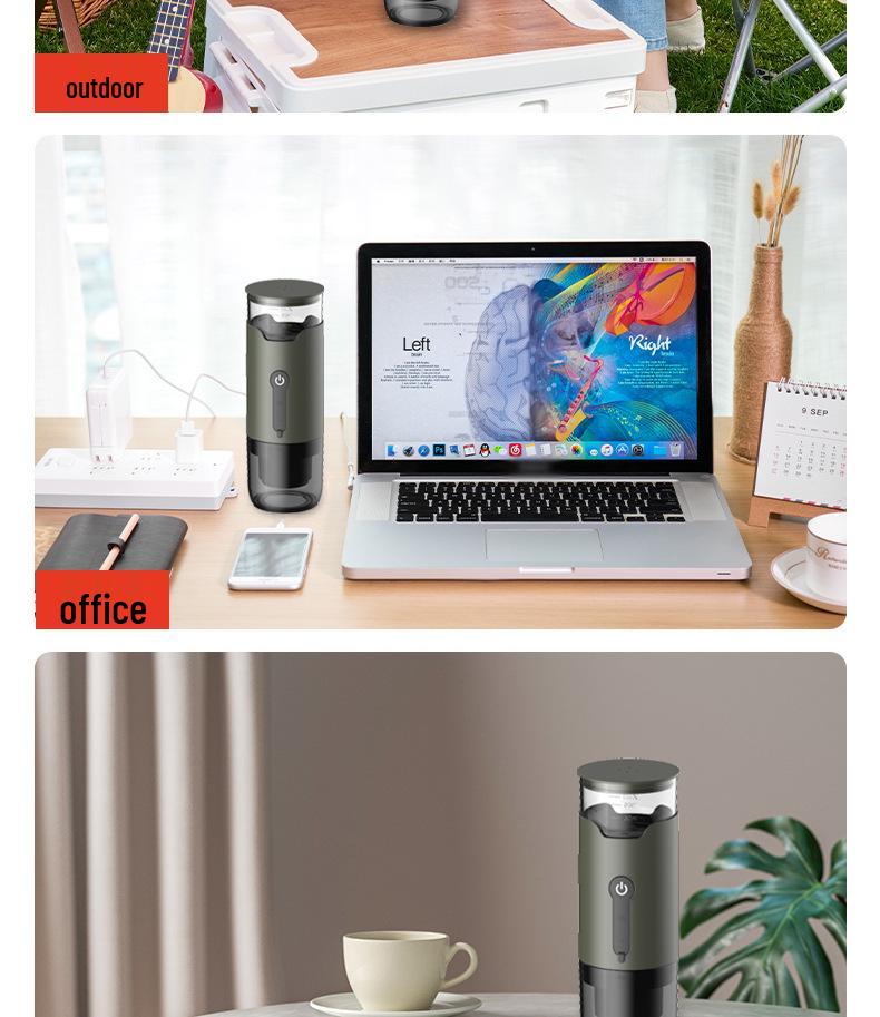 Compact Automatic Travel Espresso Machine with Pump Pressure