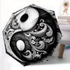 1 Stück Yin Yang Wirbel Automatisches Öffnen/Schließen, Ganzjahres-Tragbarer Faltregenschirm für Damen & Herren, Reisen, Alltag, Formelle Anlässe - Kompakter Luxus-Sonnenschirm, O