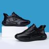 2025 Herren Schwarze Leichte Lässige Sneaker mit Weicher Dicker Sohle