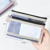 Small Mesh Double Layer Coin Bags Bus Id Credit Card Storage Bag Money Wallet Purse Earphone Cable Line Organizer Pouch