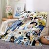 Txt Print Flannel Blanket High Quality Warm Comfortable Cover for All Seasons Perfect for Gifts Home Decor