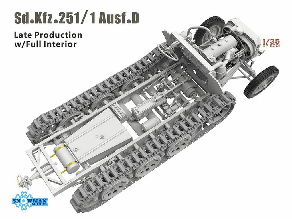 Snowman Models German Sdkfz Late Armored Personnel Carrier Plastic Model Kit SP358001 1/35 251/1D (Military Vehicle)