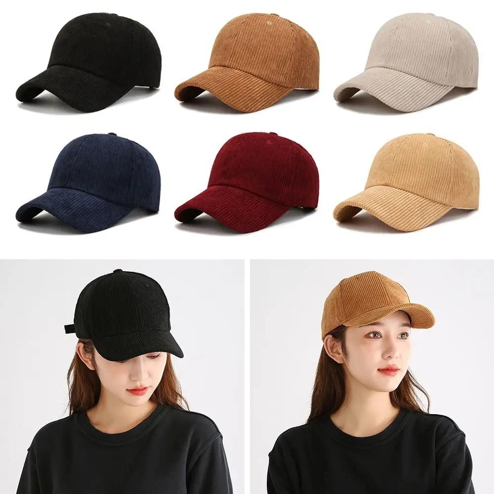 Breathable Corduroy Corduroy Baseball Cap Adjustable Baseball Hat Hip Hop Cap Men