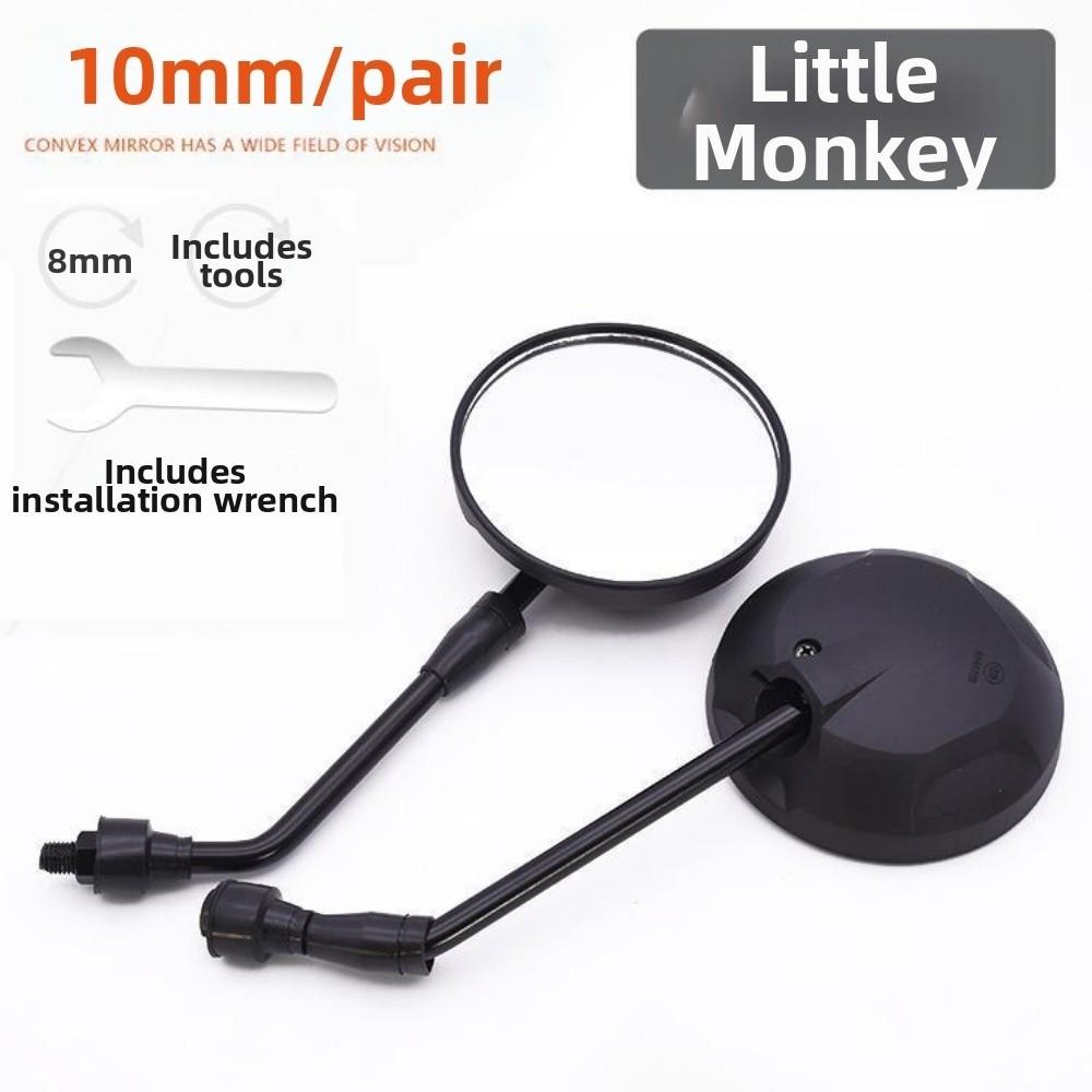 1Pair Black 8mm/10mm Rigth Thread Electric Scooter Rearview Mirror