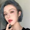 Anti-Blue Flat Mirror Plain Artifact Polygonal Glasses Large Frame Glasses