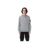 Solid Color Logo Patch Hooded Long Sleeve Sweatshirt Men Sweatshirt Gray 801564151-A0M64