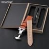 Litchi Pattern Design Leather Wrist Band 18mm 20mm 22mm Men Women Strap with Butterfly Buckle Gift Box Packaging Watchband