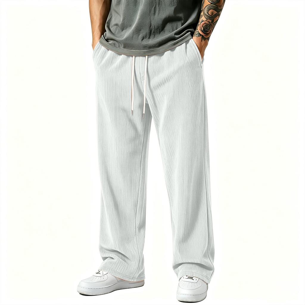 Men's Corduroy Pants Loose Fit Wide Leg Casual Comfortable for Everyday Wear