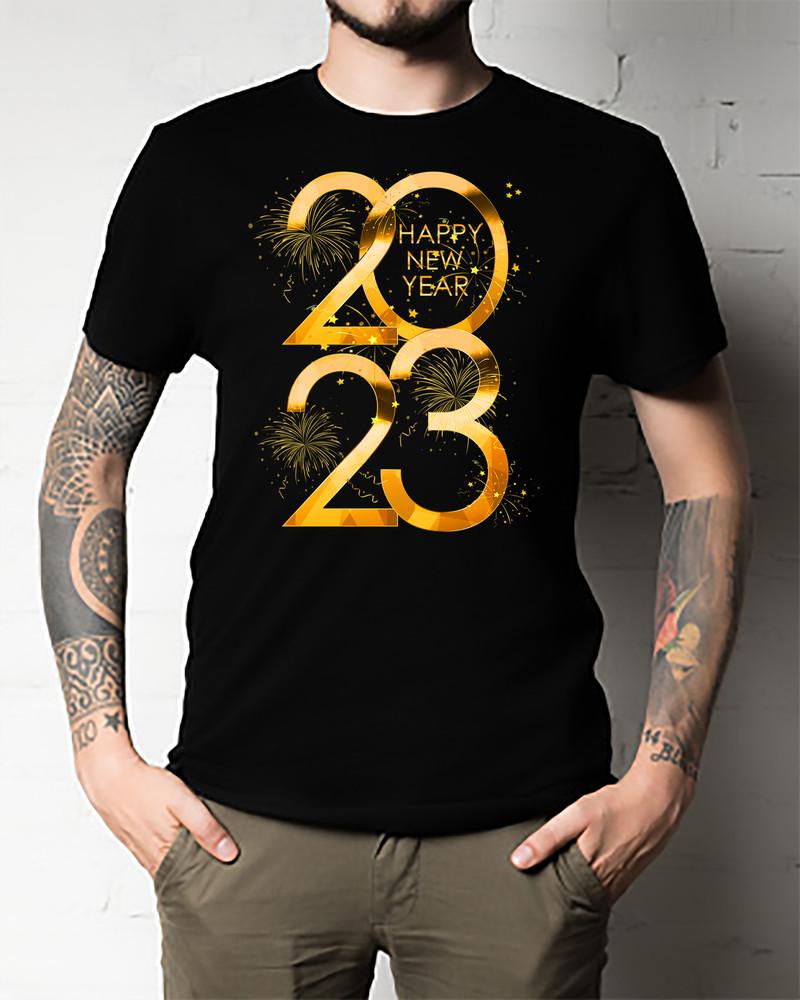 Happy Party 2023 Happy New Year 2023 T-Shirt New Year Tee of 2023 Unisex T-Shirt L