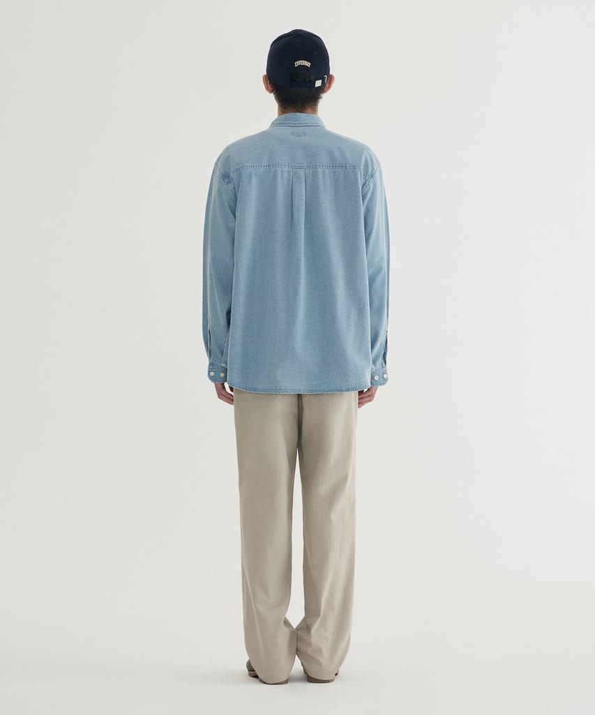 COVERNAT Basic Denim Shirt Blue