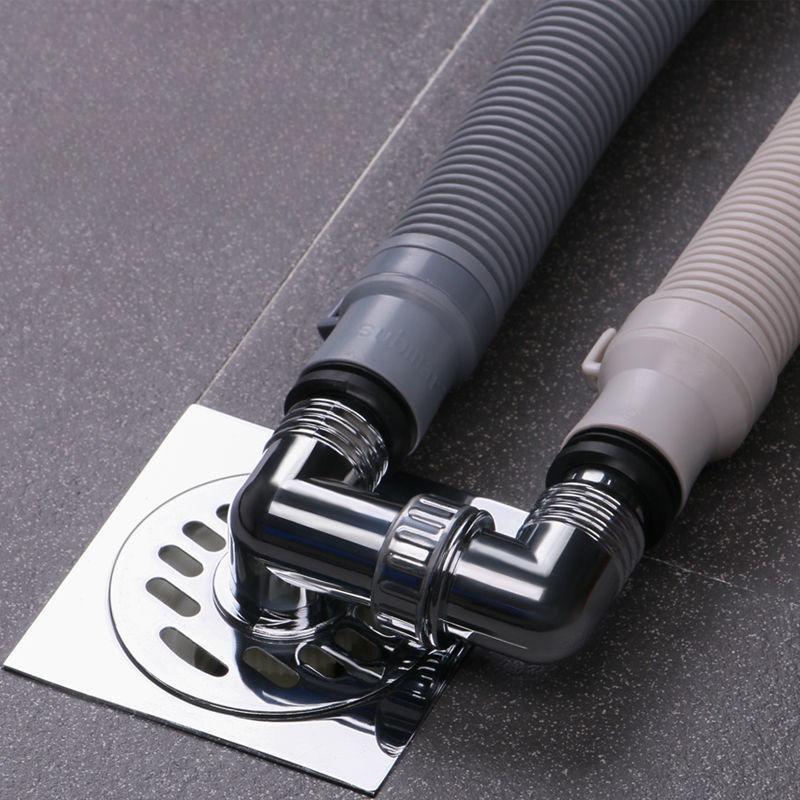 Washing Machine Drain Cover Connector | 2-In-1, Odor-Proof, Overflow-Proof, Three-Way Universal Drain Adapter | Plastic Material