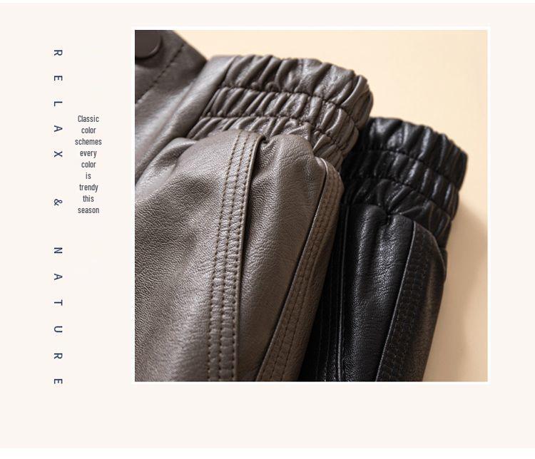 2023 Trendy Women's High Waist PU Leather Shorts - A-line, Loose Fit for Autumn/Winter, Perfect with Boots