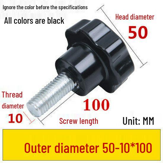 Star-Shaped Bakelite Hand-Tightening Screw Handle (M4-M10)
