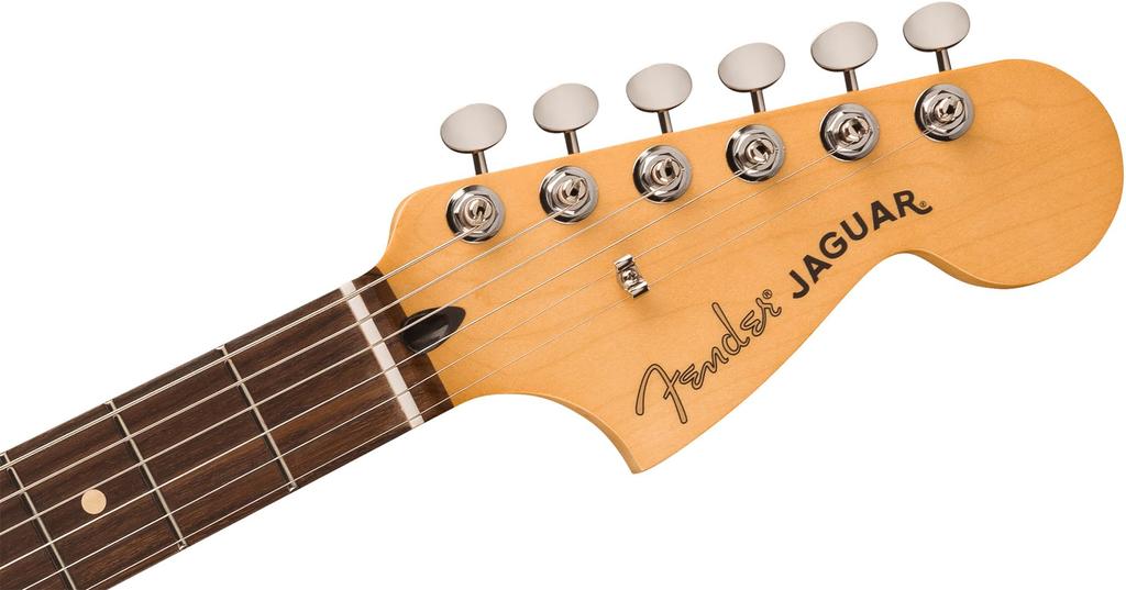 Fender Fender E-Gitarre Player II Rosewood Polar White mit Softcase Jaguar®, Griffbrett,