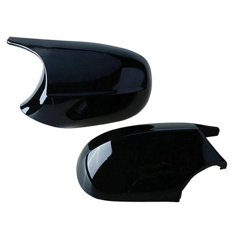 1 Paar Auto-Seitenspiegel-Abdeckung Zierleiste Passend für BMW 3er Serie E90 E91 E92 E93 2008-2013 5116720520 Glänzend Schwarz