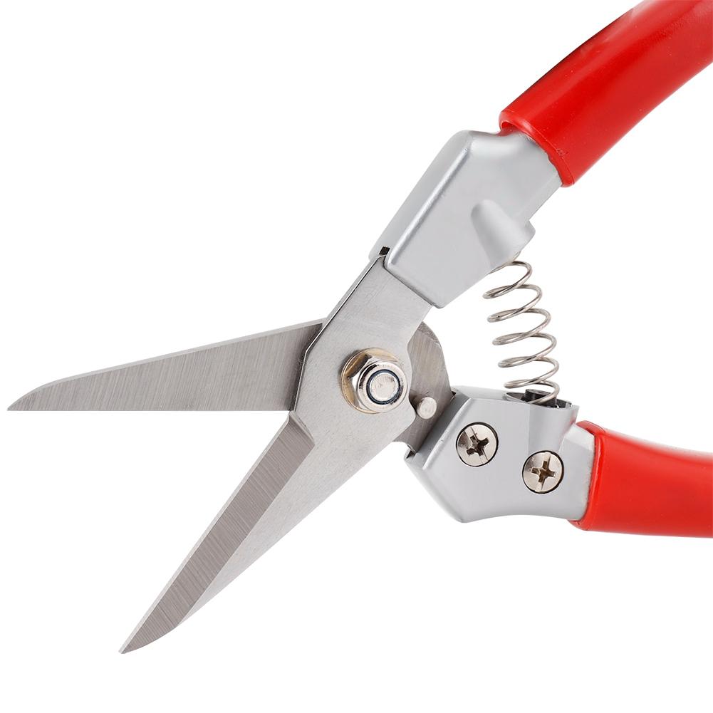 Plant Pruning Scissors Red Handle Straight Pruning Shears Hand Pruner (Painting Process)