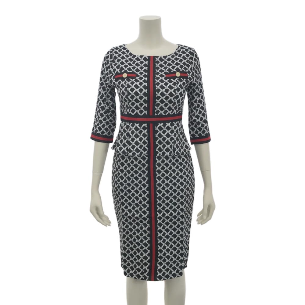 GRAXIA Cabaret Midi Dress with High Perfect for Hostess and Boat Unique Size L Dress, Peplum, Waist, Hostesses, Clubs, Lounges, 3/4 Sleeves, Neck,