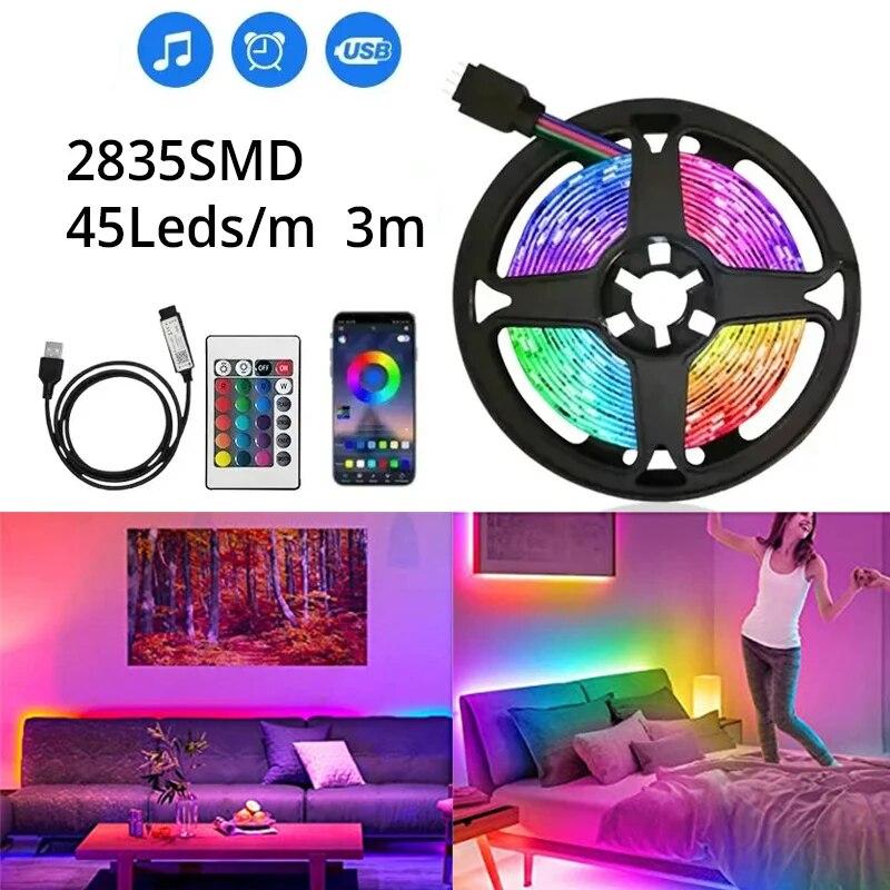 Non-Toxic 3M 2835Rgb Background Atmosphere Colorful Lighting Strips Color 5V Light Tv Bedside Bar Atmosphere Light Led Tape