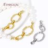 18K Gold Plated Brass Zircon Connector Clasps For Jewellery Making DIY Bracelet/Necklace Accessories Trendy Jewelry Clasp