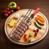 1pc Removable Hot Dog Grill With Wooden Handle Sausage Grill Cage Grill Basket Grill Accessories Portable Outdoor Bbq Rack
