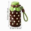 540ml Thermal Water Bottle Stainless Steel Polka Dot Straw Thermos Cup with Handle Retro Vacuum Flask Sports Activities
