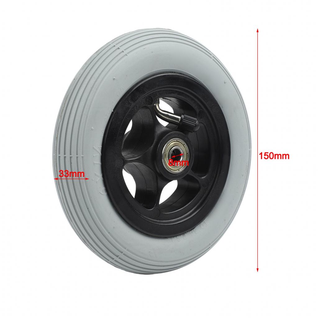 Roată Față 6 Inch Anvelopă Gri pentru Scaun cu Rotile Electric Ottobock Instalare Ușoară