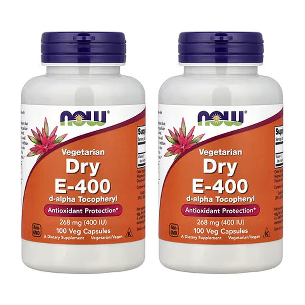 Now Foods 2 Pcs X Vegetarian Dry E-400 268mg 400IU Veg Capsules 100 Tablets