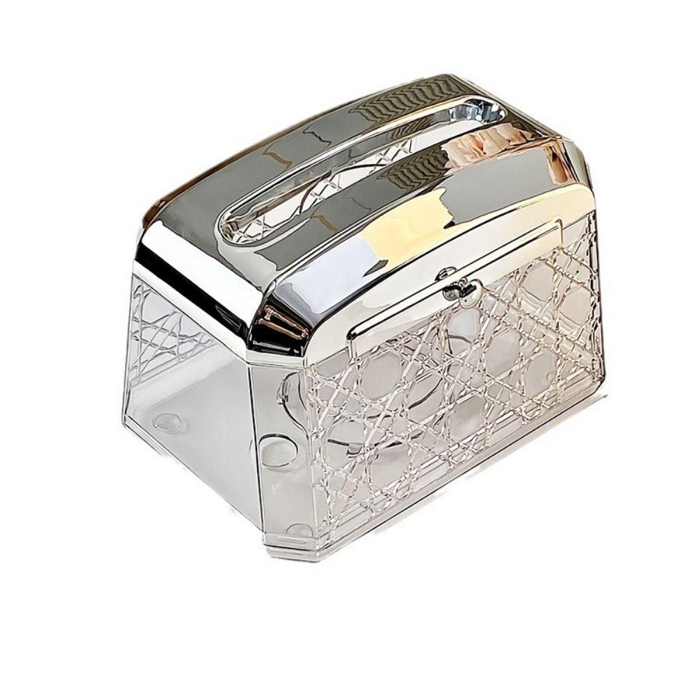 Anti-slip Bottom Tissue Box Light Luxury Napkin Case Transparent Facial Tissue Containers  Kitchen