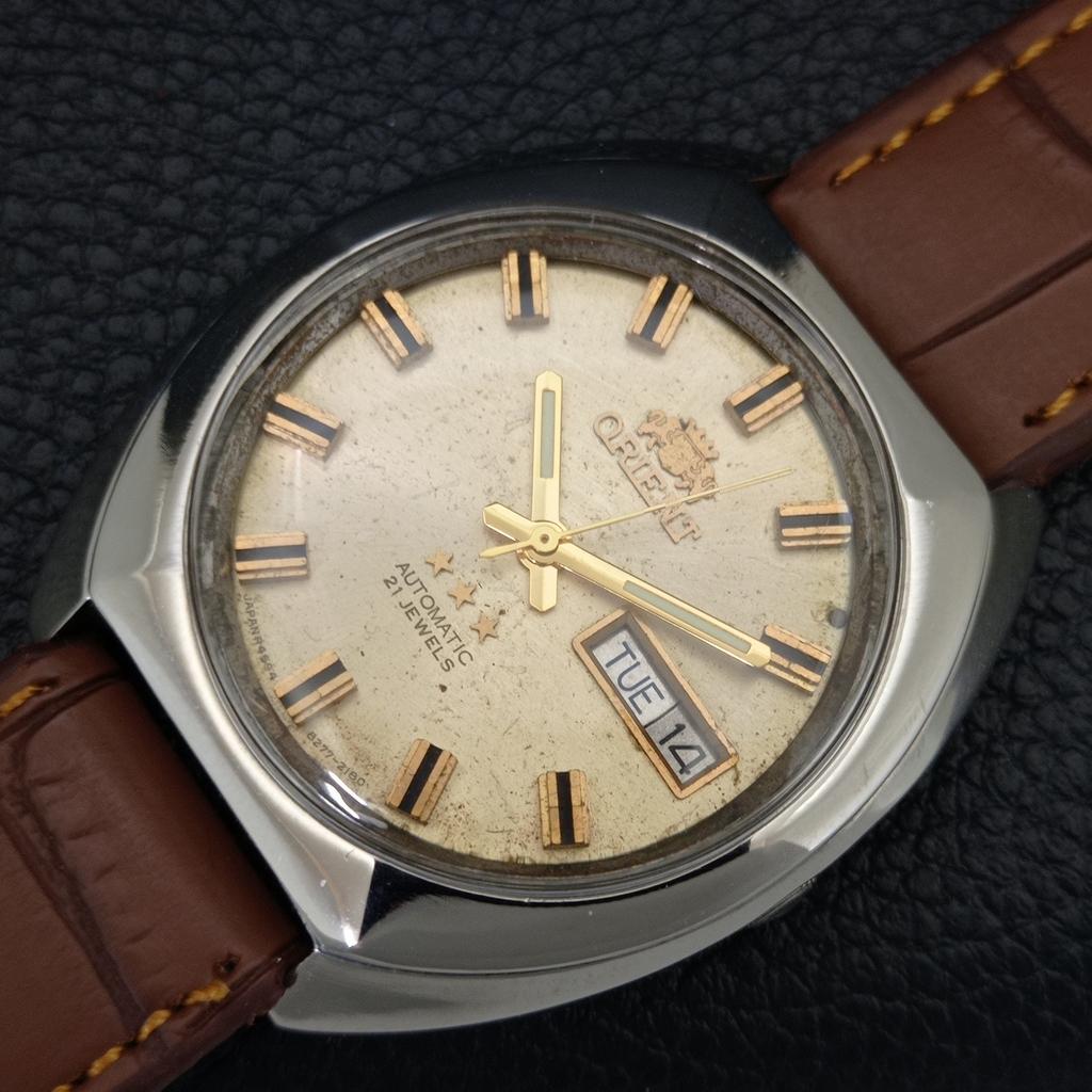 AUTOMATIC 46941 VINTAGE ORIENT JAPAN MENS ORIGINAL DIAL WATCH a704952-1