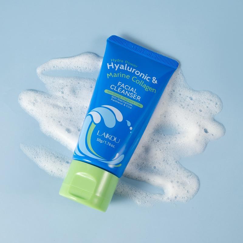 LAIKOU Hyaluronic Acid Collagen Facial Cleanser 50g Cleanses Pores and Hydrate