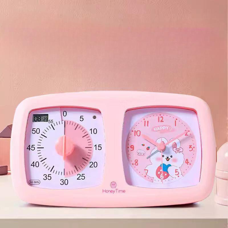 

Двухэкранный визуальный таймер для детей и студентов для специальных учебных заданий, бесшумный будильник, управление временем, два в одном