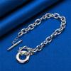 925 Sterling Silver 8-inch Exquisite Star Pendant Bracelet for Women's Fashion Parties, Wedding Jewelry Accessories