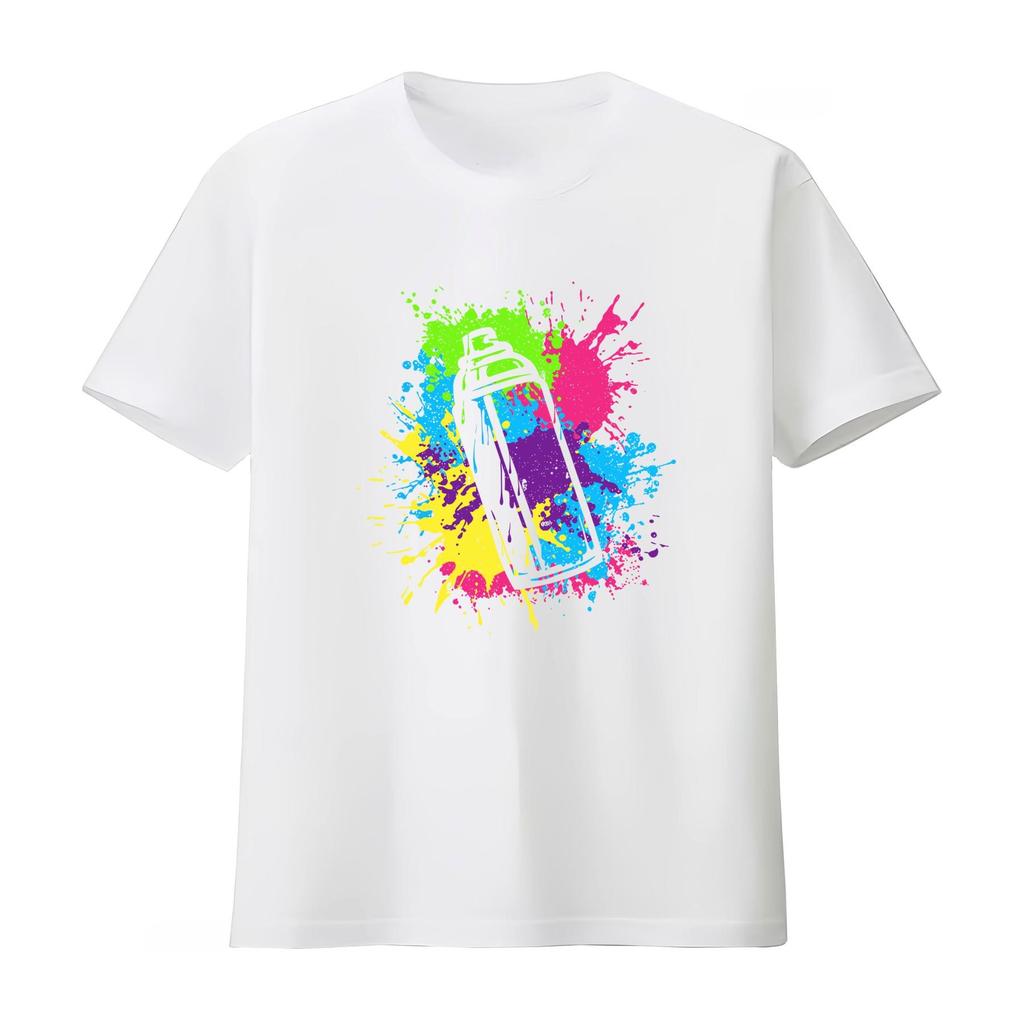 Fat Cap Graffiti Spray Paint Cans Street Art Artist T Shirt Colorful Design for Urban Style Comfortable 2026 Summer T Shirt