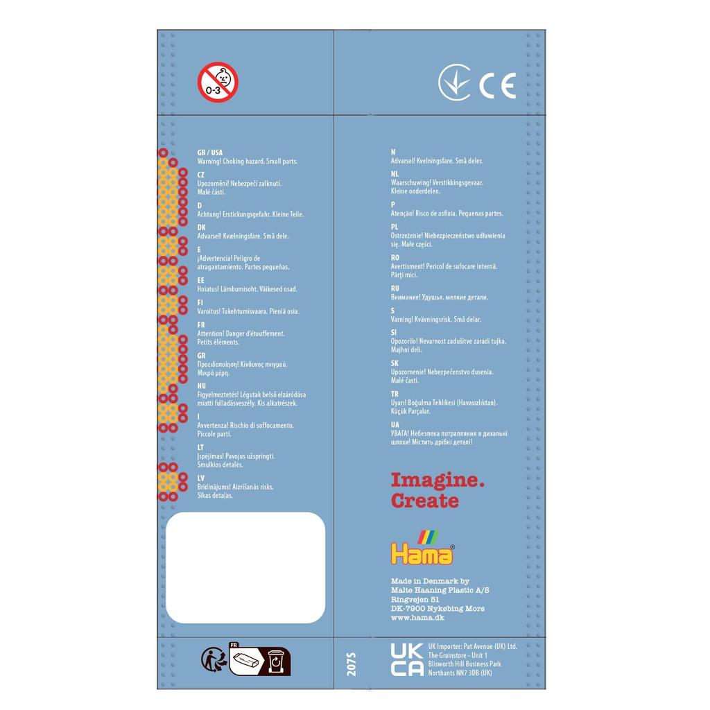 Hama Bornelund Malte Haaning Hama Beads, Yellow (Solid Color), for Ages 4 and Up, MH207-03