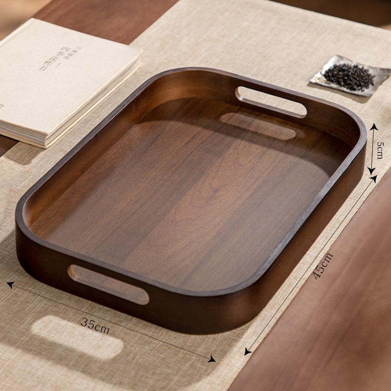 Gianxi Tea Tray Home 2025 New Small Tray Tea Cup Tea Tray Tea Set Storage Plate Solid Wood Tea Plate