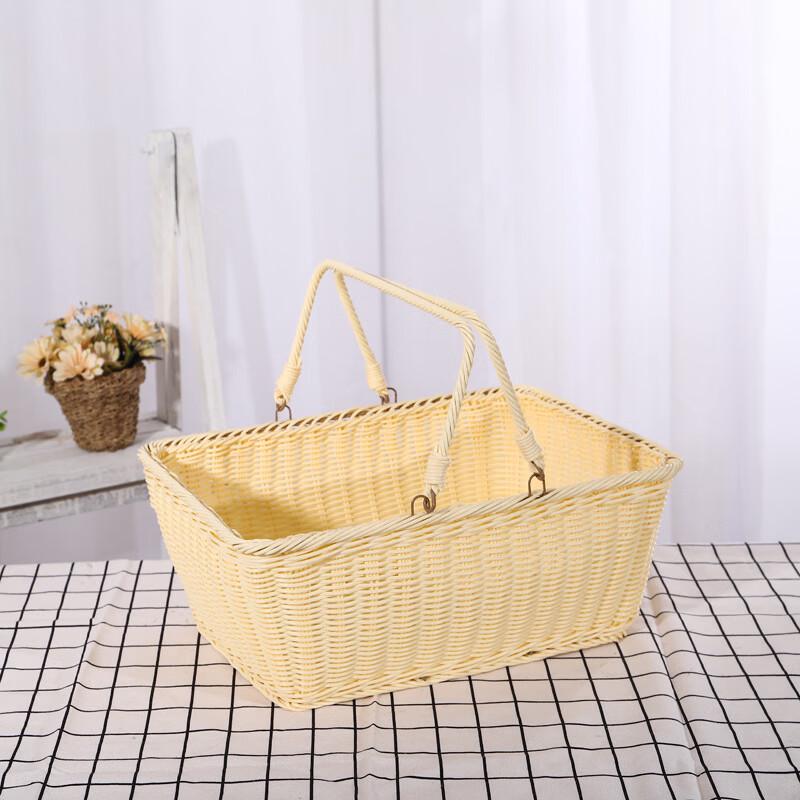 Imitation Wicker Shopping & Storage Basket