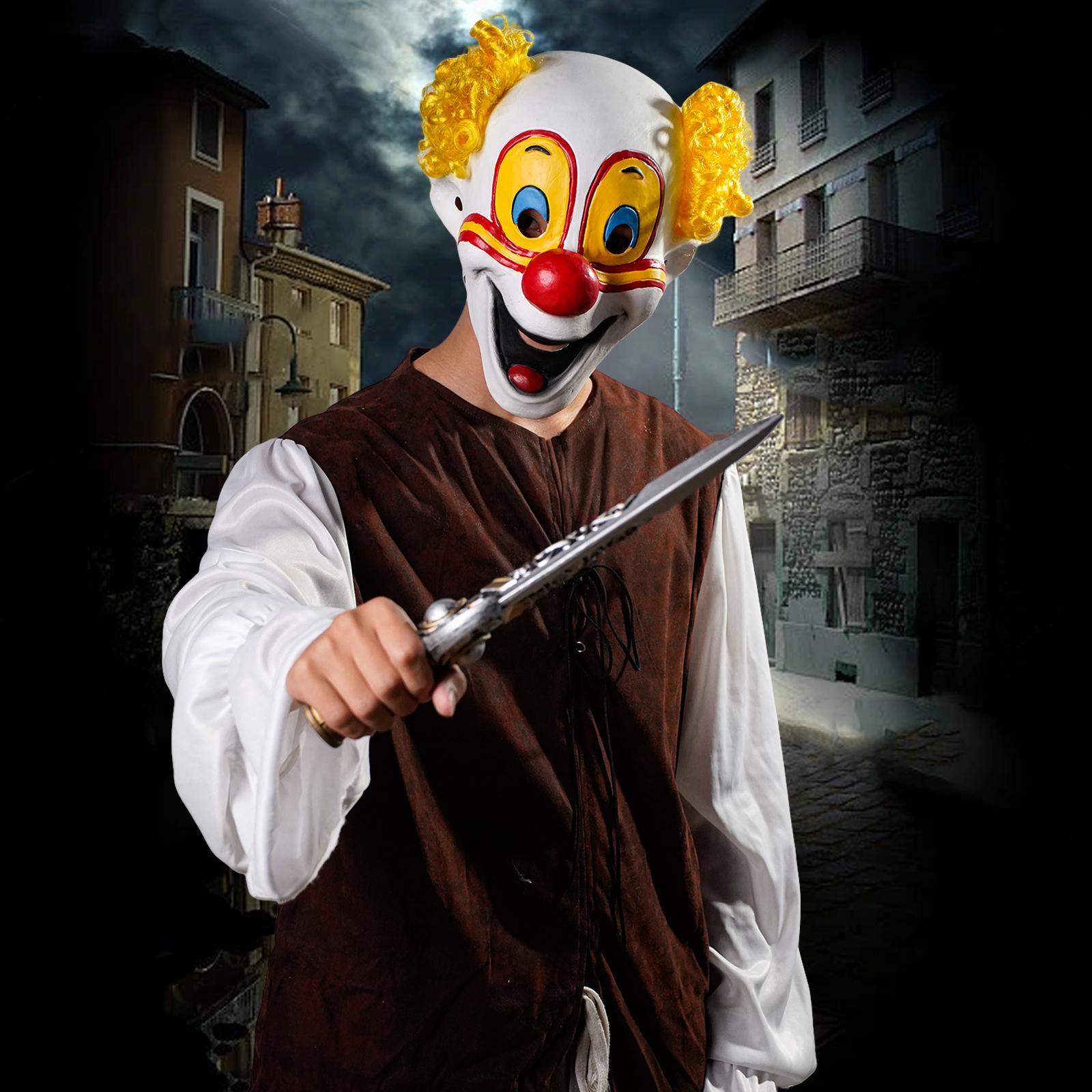 

1 шт. Маска циркового клоуна, головной убор для ролевых игр, идеальный костюм для Хэллоуина и маскарадных вечеринок