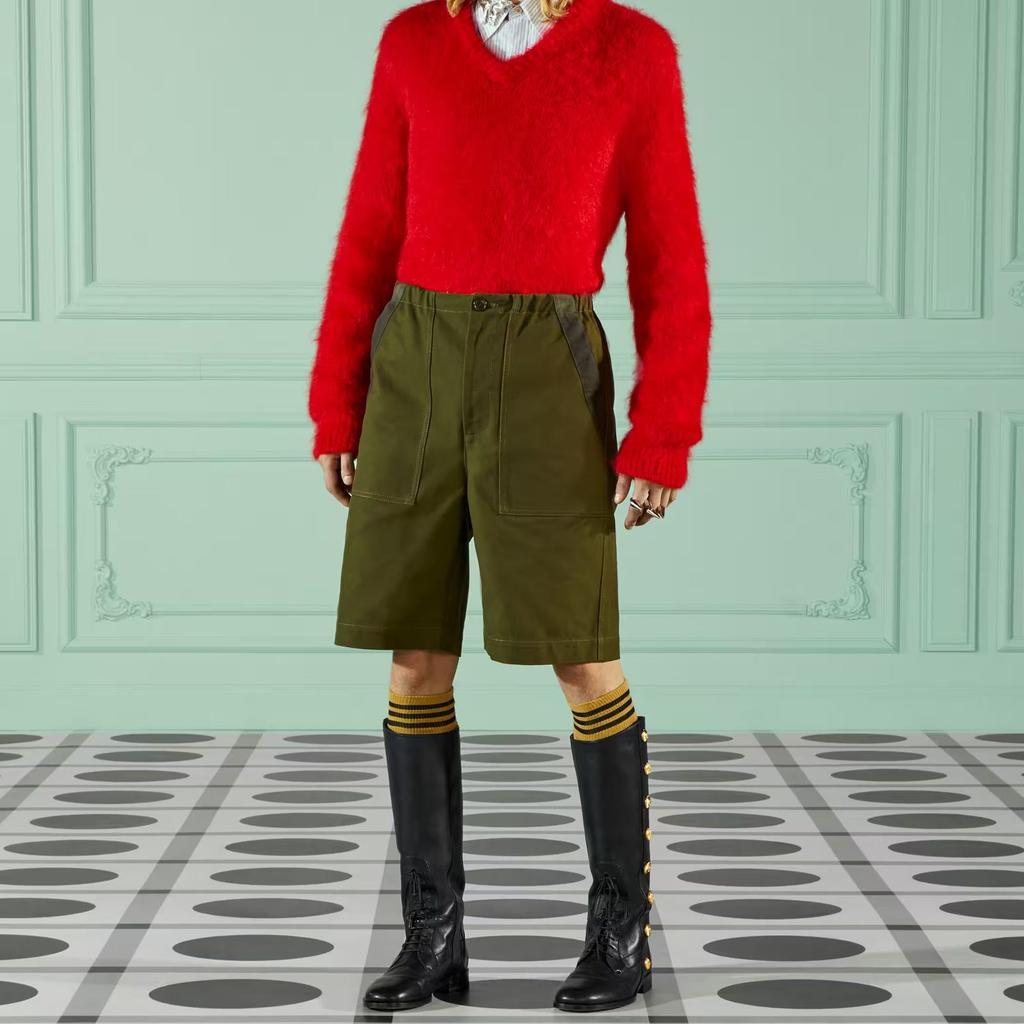 Gucci Casual Shorts Men's Green Moderate 717745-XDB61-3254