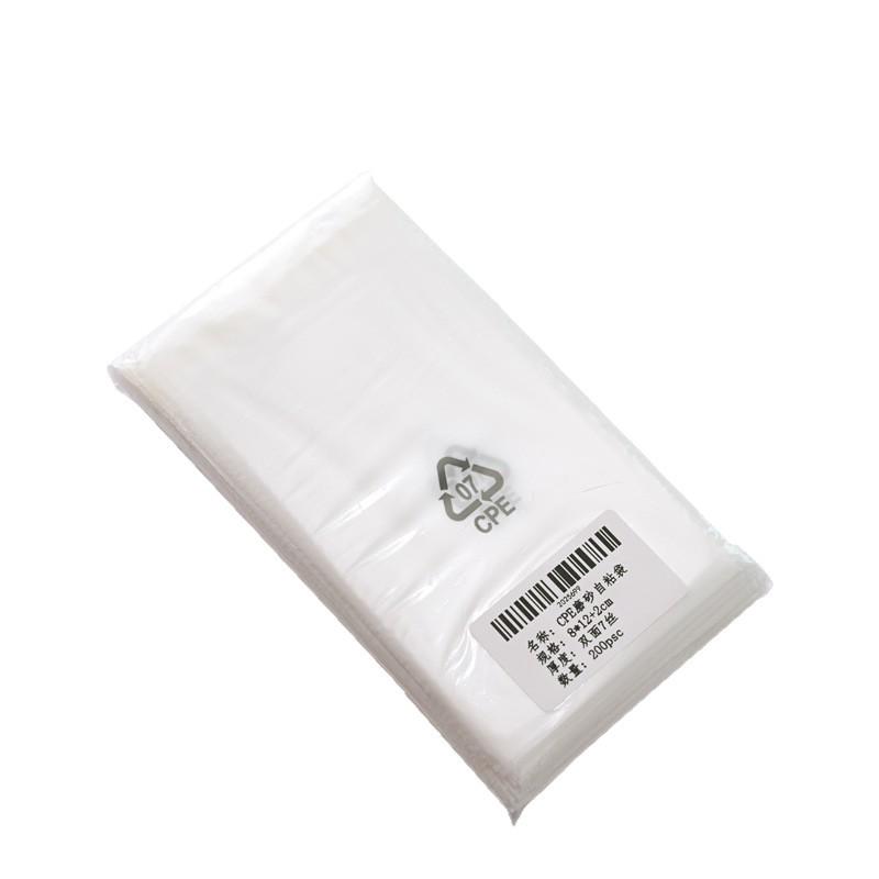 Flat Mouth Frosted Self-Adhesive CPE Bag for Mobile Phone Case and Clothing Packaging - Transparent, Sealable Plastic Bag
