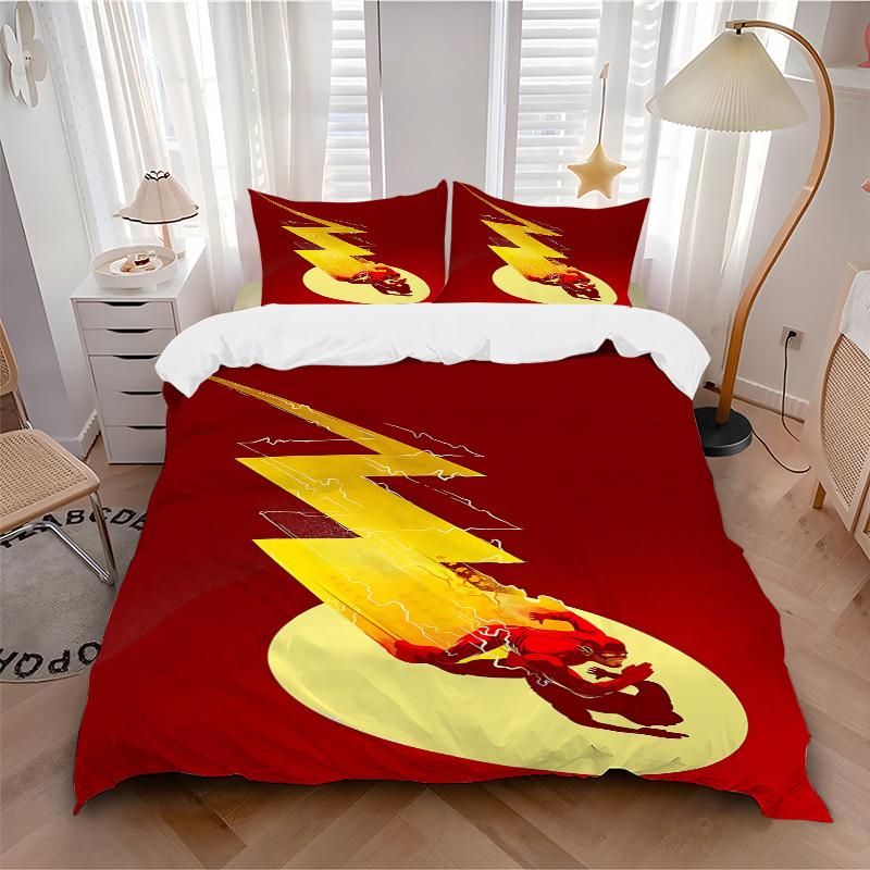 

3 шт. Комплект постельного белья Flash Speed, Пододеяльник и Наволочки, Машинная стирка, Подходит для всех сезонов, Дизайн для спальни (Без наполнения)247 135x200cm