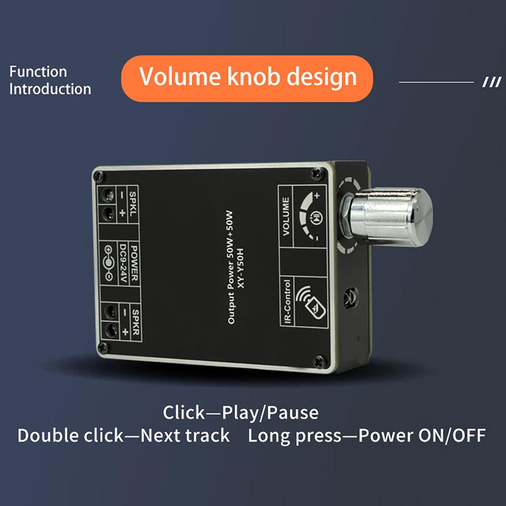 50W+50W   5.1 Wireless   Power Amplifier Portable Sound Amplifier Speaker Amp for Car and Home