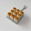 Caramel Bread Fidget Keyboard Toy Stress Relief 1/2/3/4/5/6/9-Keys Keyboard Finger Clicker Keychain Office School Decompression Button Sensory Toy