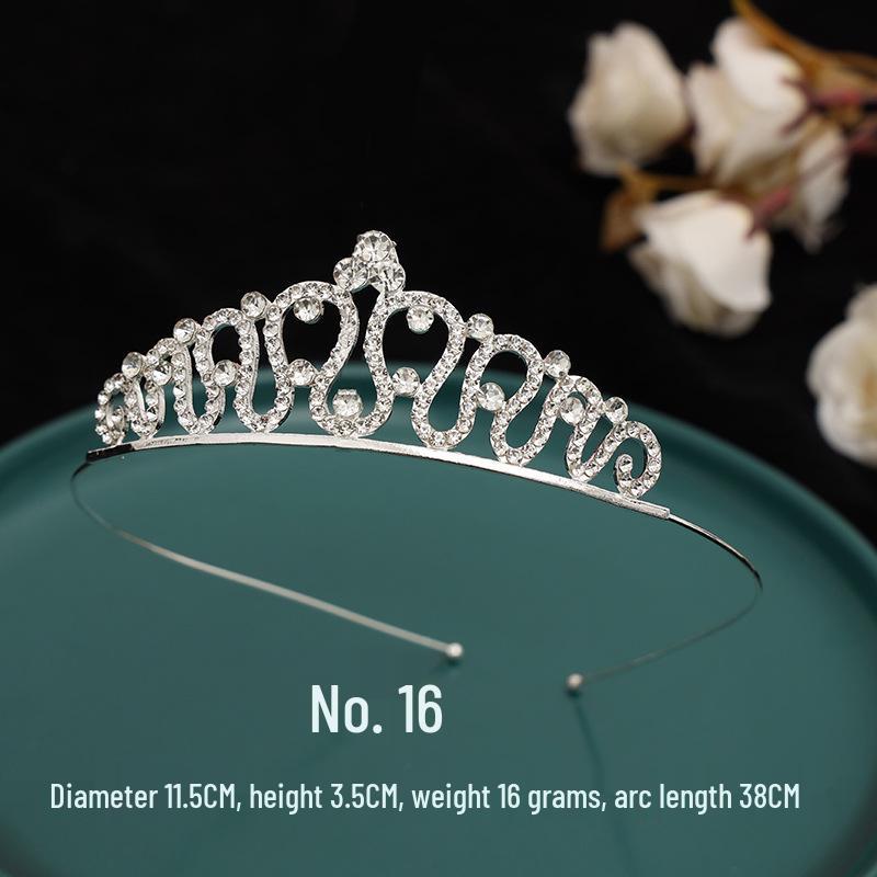 Serre-tête Couronne de Princesse à Strass pour Enfants - Mignon Style Peigne Chat Lapin Incrusté de Diamants pour Filles