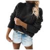 Maglione a maniche lunghe in tinta unita casual alla moda da donna