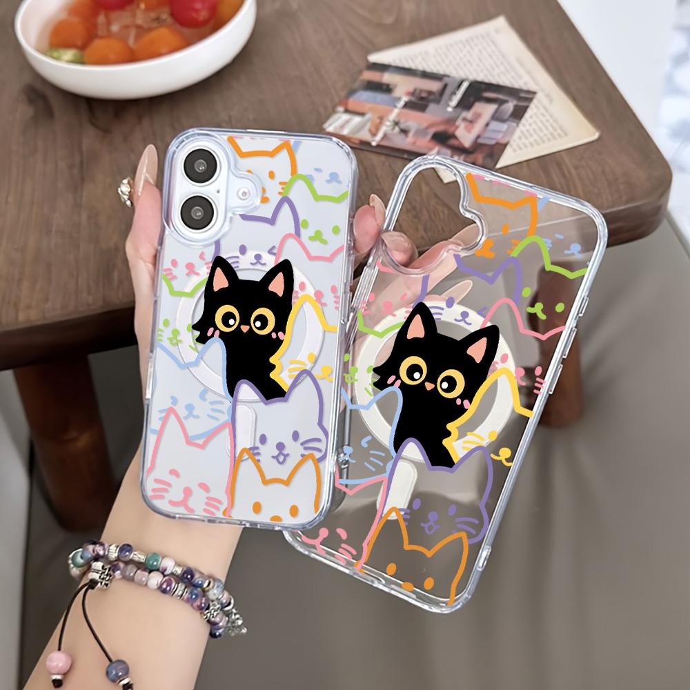 Magnetisk telefondeksel for iPhone 11 12 13 iPhone 13 14 15 Pro 15 16 Pro Max Samsung A15 A16 A25 A26 A55 A56 S25 S24 S22 S23 Ultra S25 Edge