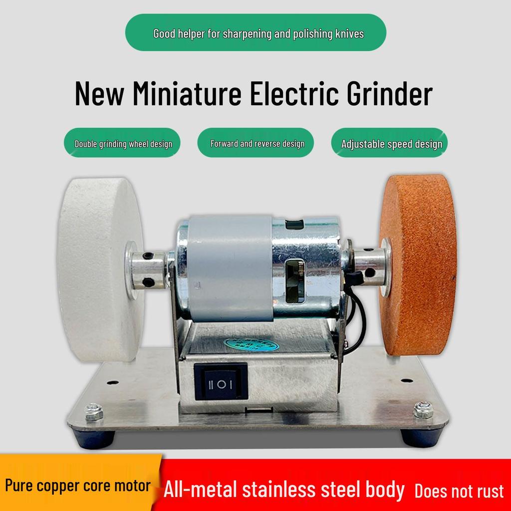Compact Electric Bench Grinder with Coarse and Fine Wheels for Grinding, Polishing, Drilling, and Knife Sharpening