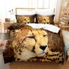 Leopard Bedding Set 3D HD Printed Animal Duvet Cover Pillowcase 2/3pcs Luxury Cover Kids Men Teens Bed Cover Gift